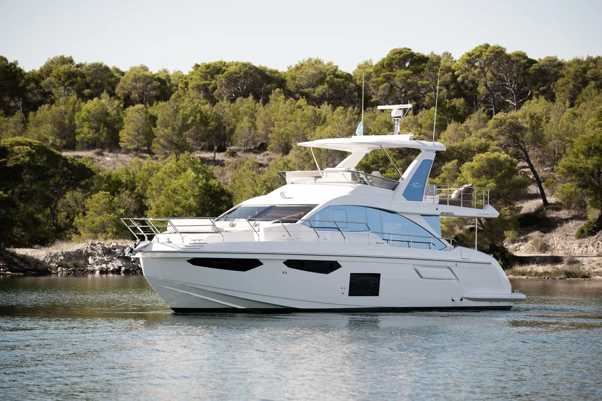 Exterior view of Alibaba, a Azimut 60 motorboat at Grad Šibenik, Croatia
