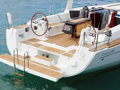 Cockpit of Nabucco: Forward Cabin #1 (Cabin Charter - 2 pax) Fully Crewed, ALL EXPENSES, a Beneteau Oceanis 48 sailboat at G…