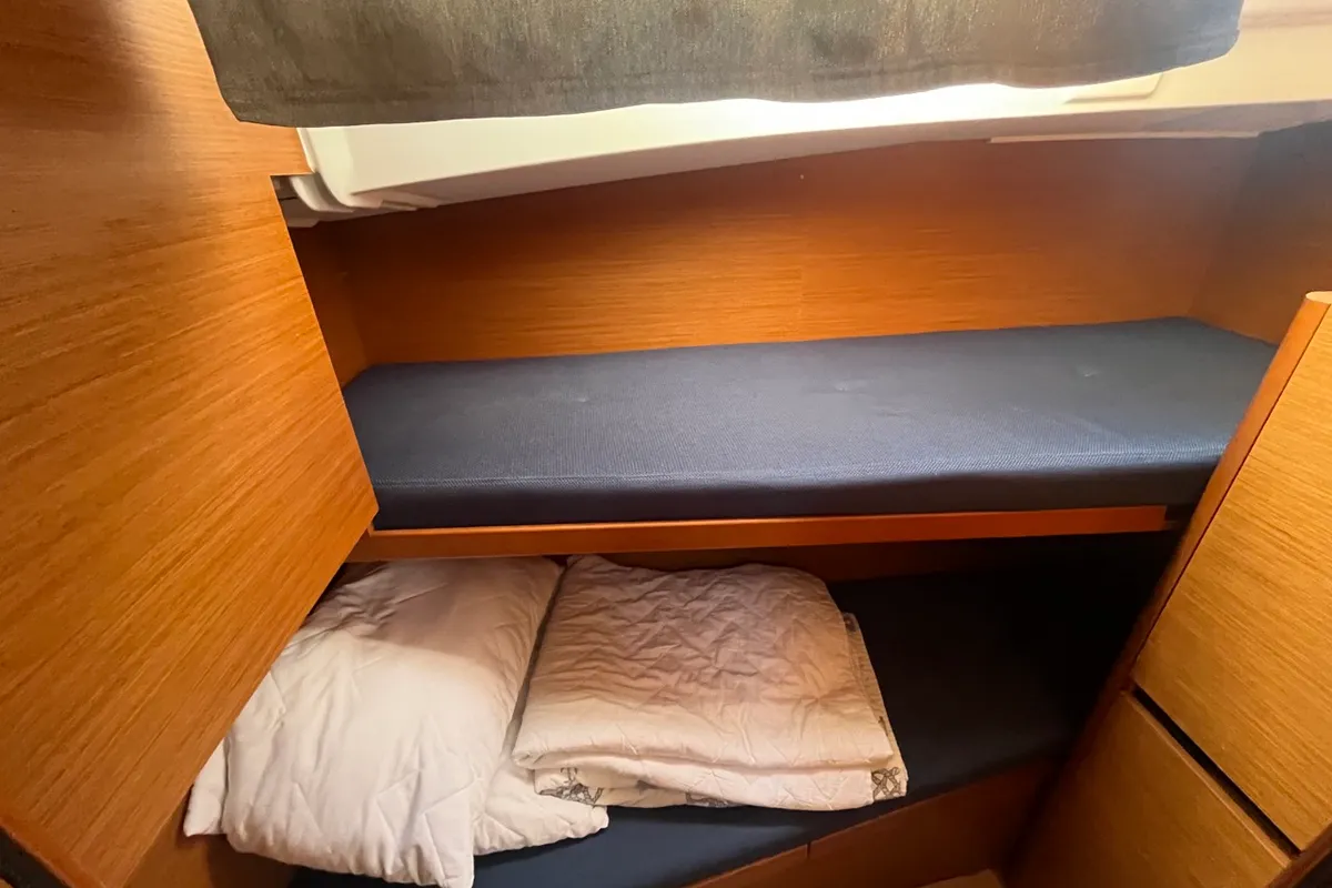Cabin on ATHINA, a Jeanneau Sun Odyssey 490 sailboat at Sukošan, Croatia