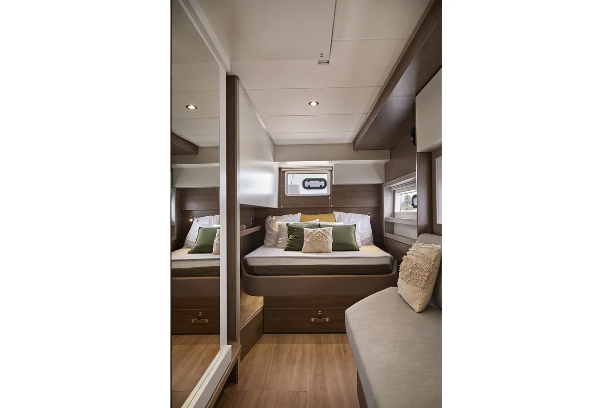 Cabin on Lou Creusois, a Bali 4.4 catamaran at Cogolin, France