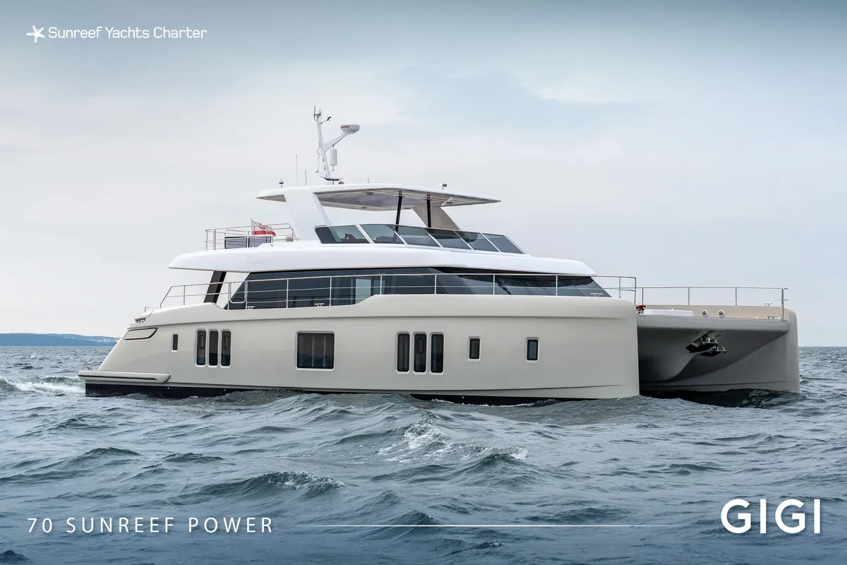 GIGI, a Sunreef 70 Power catamaran at Olbia, Italy
