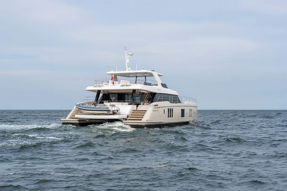 GIGI, a Sunreef 70 Power catamaran at Olbia, Italy
