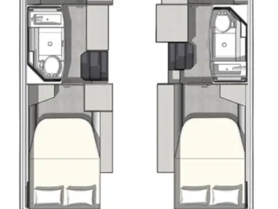 Floor plan of My Angel, a Fountaine Pajot MY4.S catamaran at Municipal Unit of Lefkada, Greece