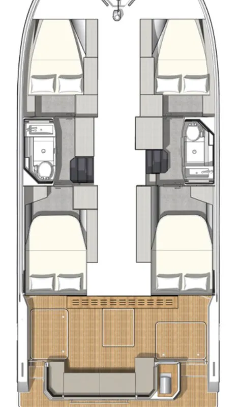 Floor plan of My Angel, a Fountaine Pajot MY4.S catamaran at Municipal Unit of Lefkada, Greece