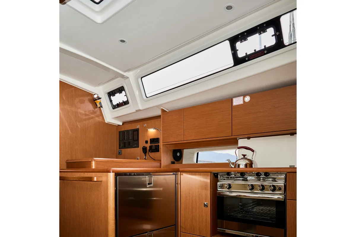 Galley of SMARAGDA, a Bavaria C46 sailboat at Athens, Greece