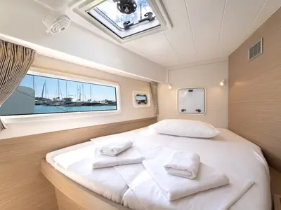 Cabin on Aventus, a Lagoon 42 catamaran at Split, Croatia