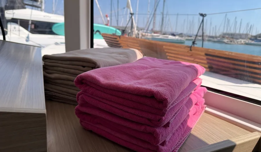 Cabin on Aventus, a Lagoon 42 catamaran at Split, Croatia