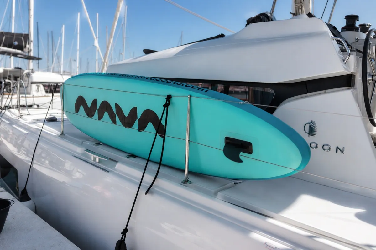 Deck of Aventus, a Lagoon 42 catamaran at Split, Croatia