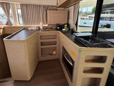 Galley of Aventus, a Lagoon 42 catamaran at Split, Croatia