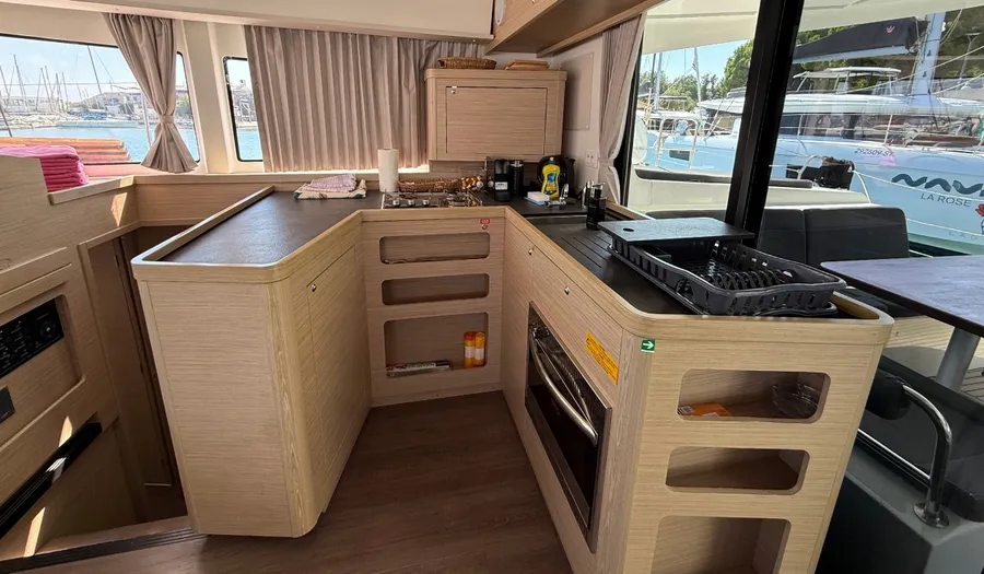 Galley of Aventus, a Lagoon 42 catamaran at Split, Croatia
