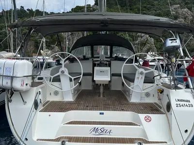 Cockpit of Classic, a Bavaria 46 Cruiser sailboat at Marmaris, Turkey