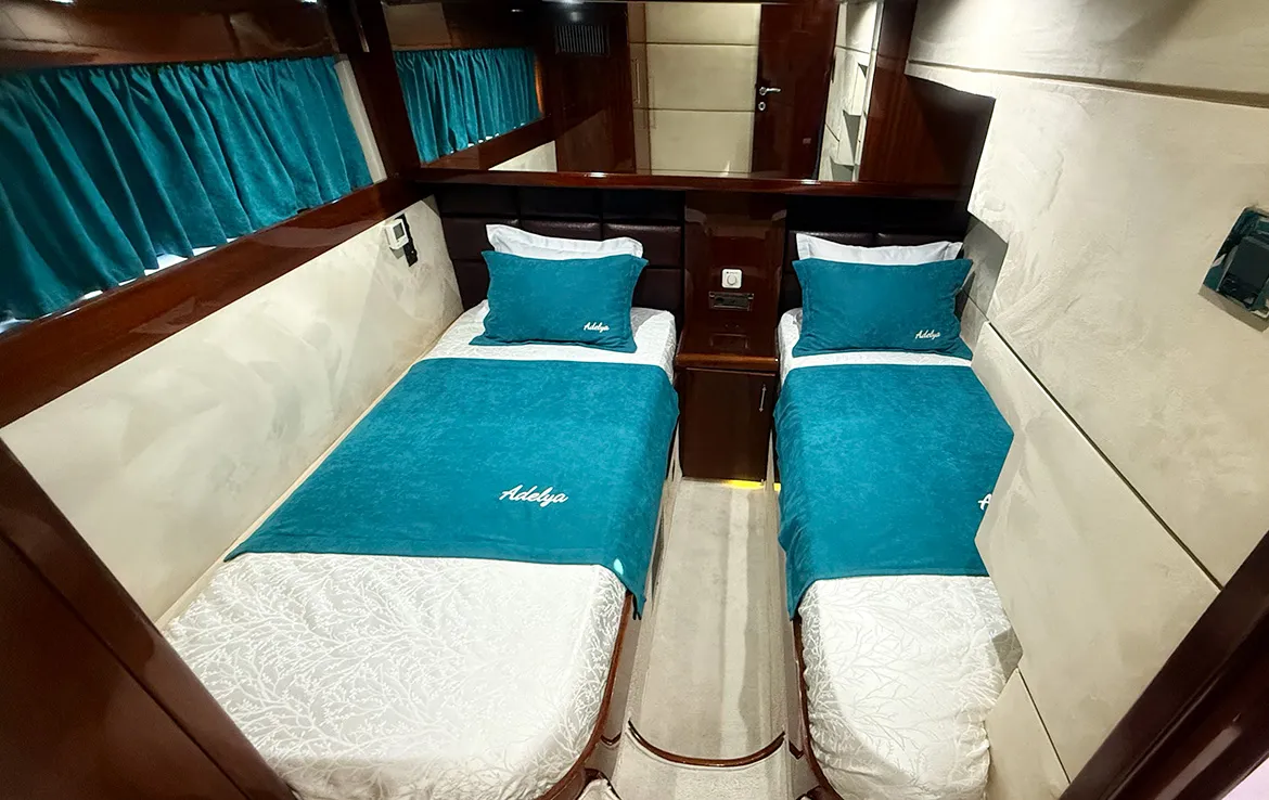 Cabin on ADELYA, a Gulet Leomar 59 motor yacht at Konyaaltı, Turkey
