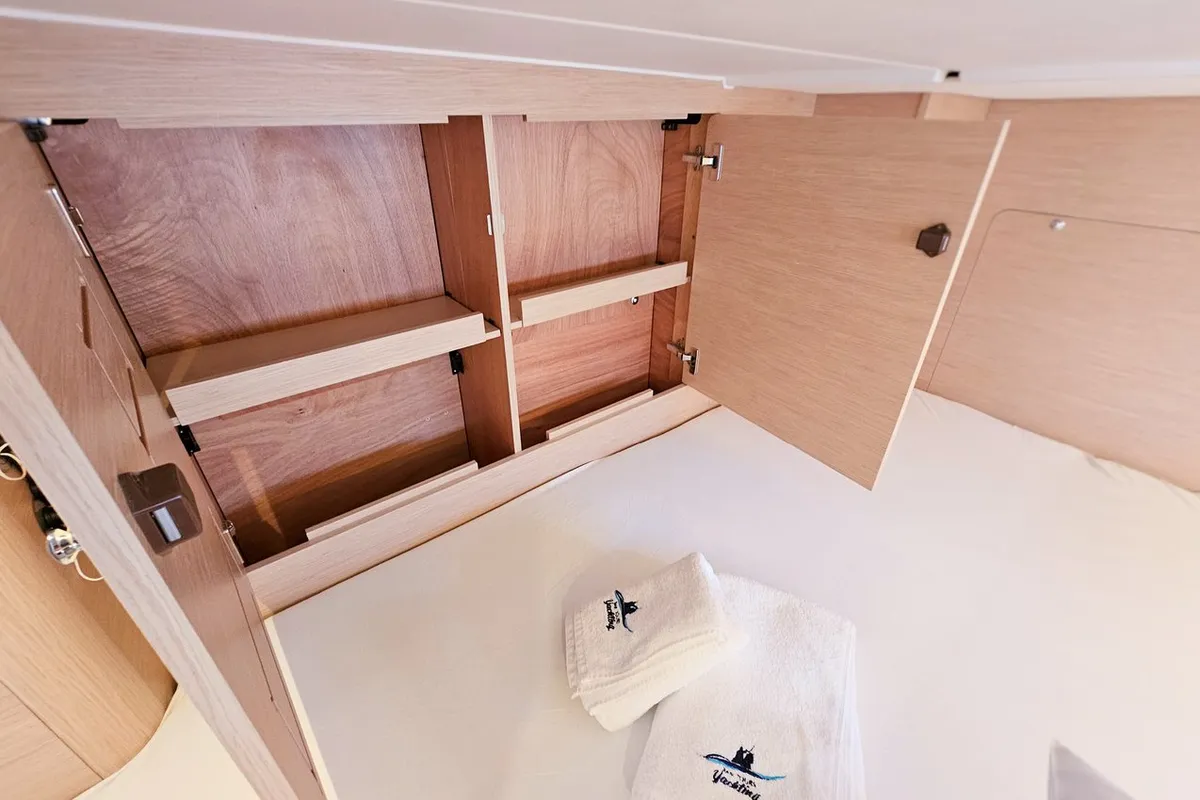 Cabin on Virtuoso, a Dufour 44 sailboat at Grad Kaštela, Croatia