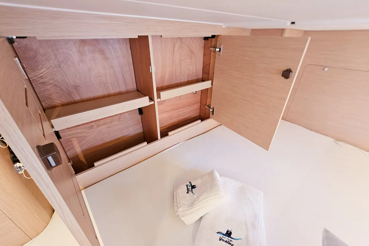 Cabin on Virtuoso, a Dufour 44 sailboat at Grad Kaštela, Croatia