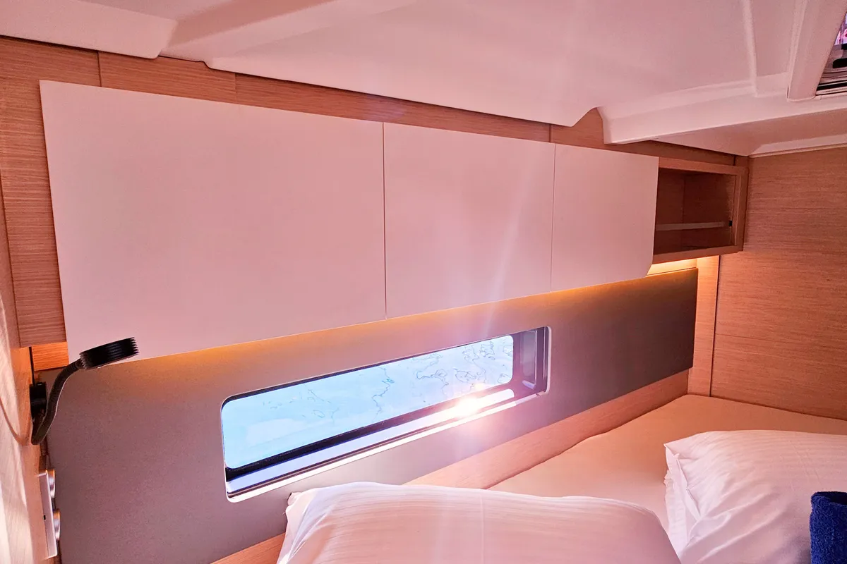 Cabin on Virtuoso, a Dufour 44 sailboat at Grad Kaštela, Croatia