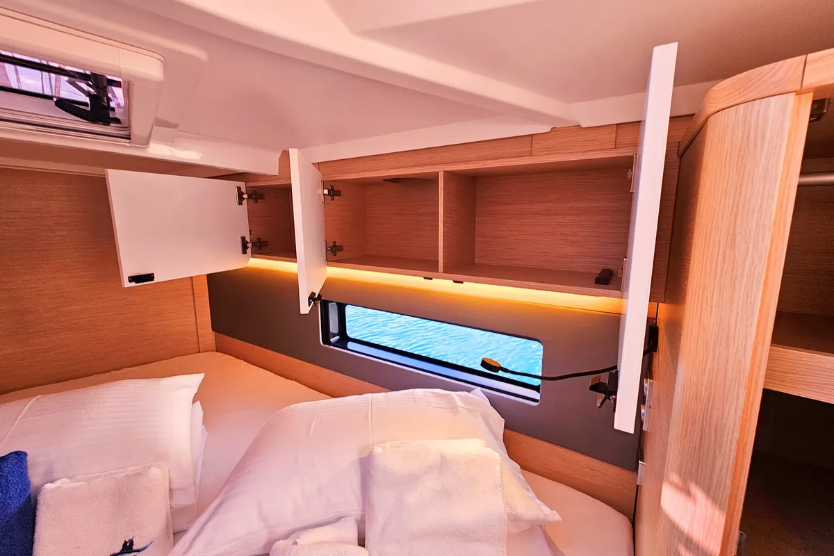Cabin on Virtuoso, a Dufour 44 sailboat at Grad Kaštela, Croatia