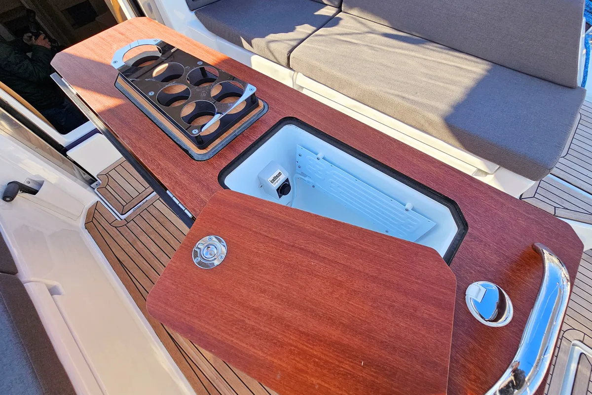 Deck of Virtuoso, a Dufour 44 sailboat at Grad Kaštela, Croatia