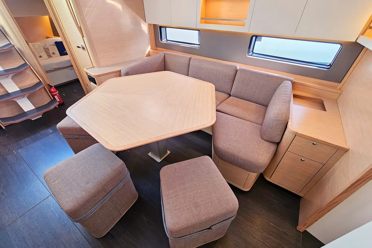 Salon of Virtuoso, a Dufour 44 sailboat at Grad Kaštela, Croatia