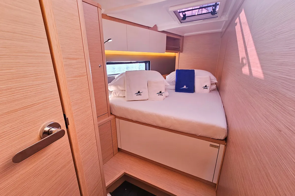 Cabin on Virtuoso, a Dufour 44 sailboat at Grad Kaštela, Croatia