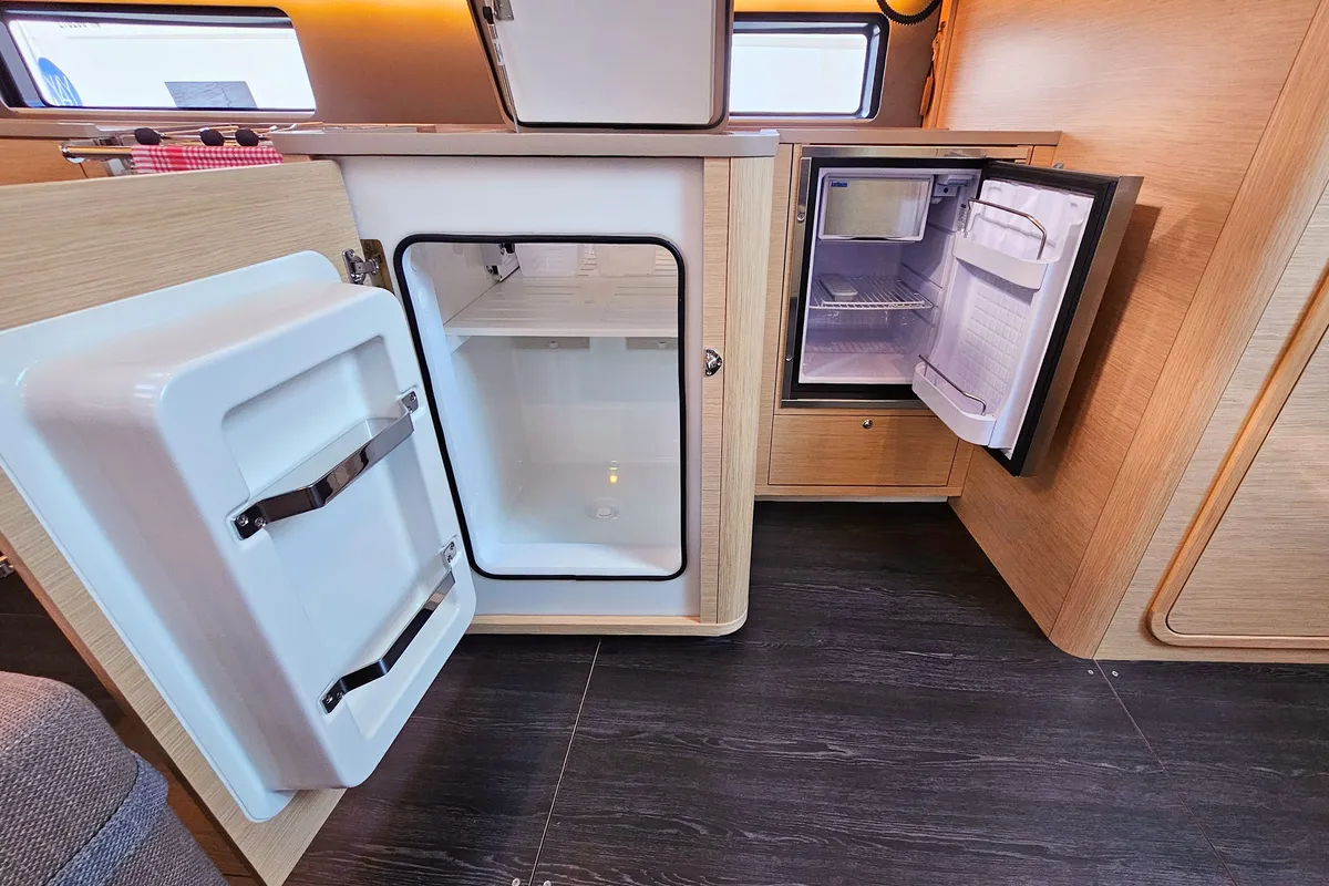 Galley of Virtuoso, a Dufour 44 sailboat at Grad Kaštela, Croatia