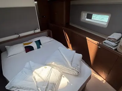 Cabin on Scorpio III, a Beneteau Oceanis 60 sailboat at Seget Donji, Croatia