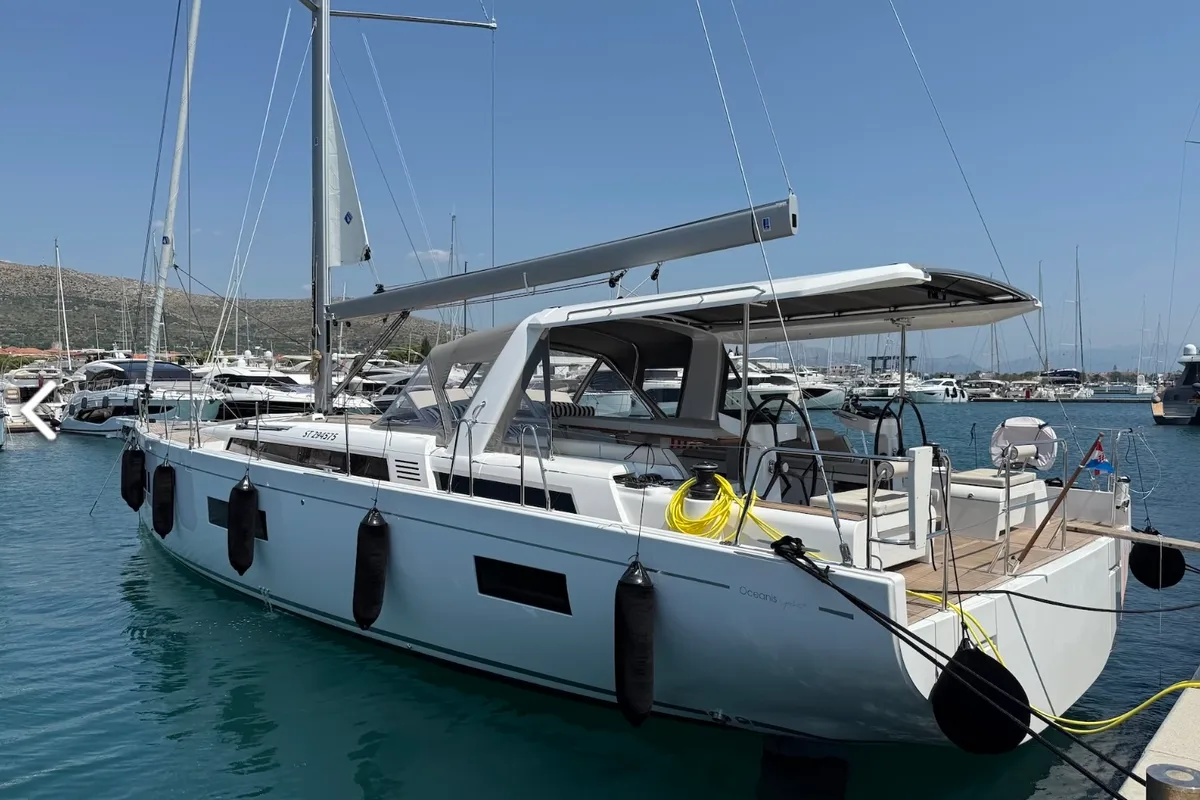 Exterior view of Scorpio III, a Beneteau Oceanis 60 sailboat at Seget Donji, Croatia
