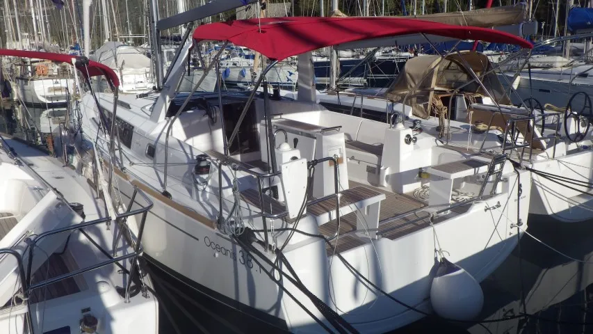 Exterior view of LUCE, a Beneteau Oceanis 38.1 sailboat at Dubrovnik, Croatia