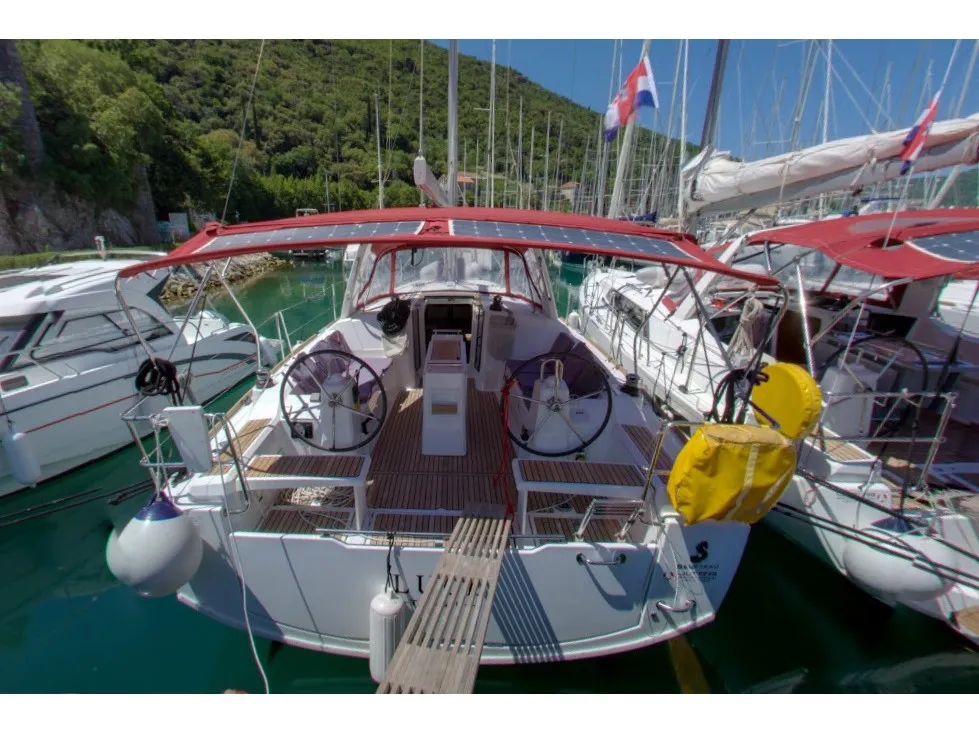 Exterior view of LUCE, a Beneteau Oceanis 38.1 sailboat at Dubrovnik, Croatia