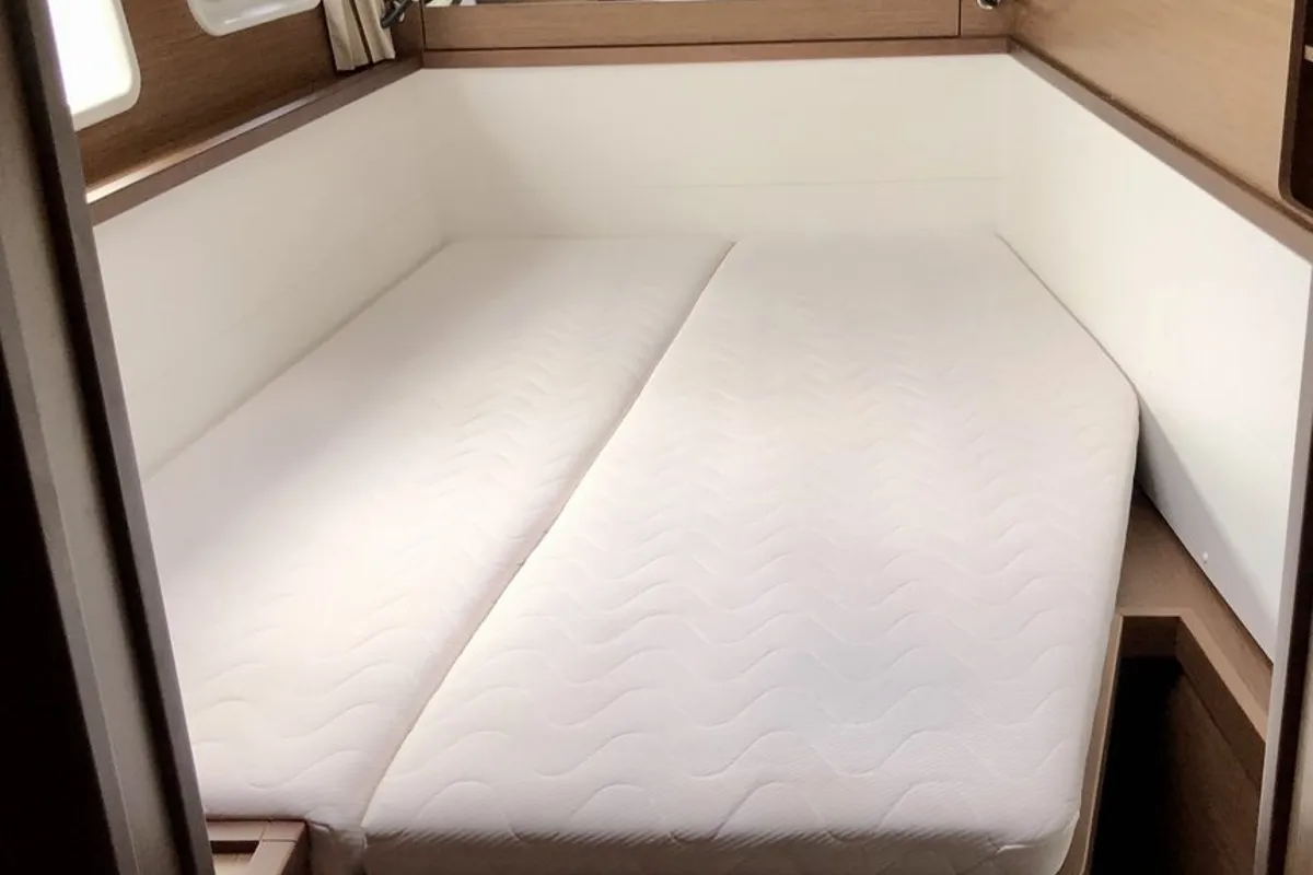 Cabin on Zen, a Lagoon 450 F catamaran at Split, Croatia