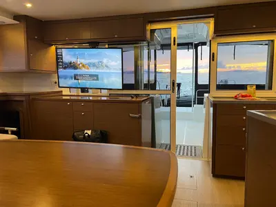 Salon of Zen, a Lagoon 450 F catamaran at Split, Croatia