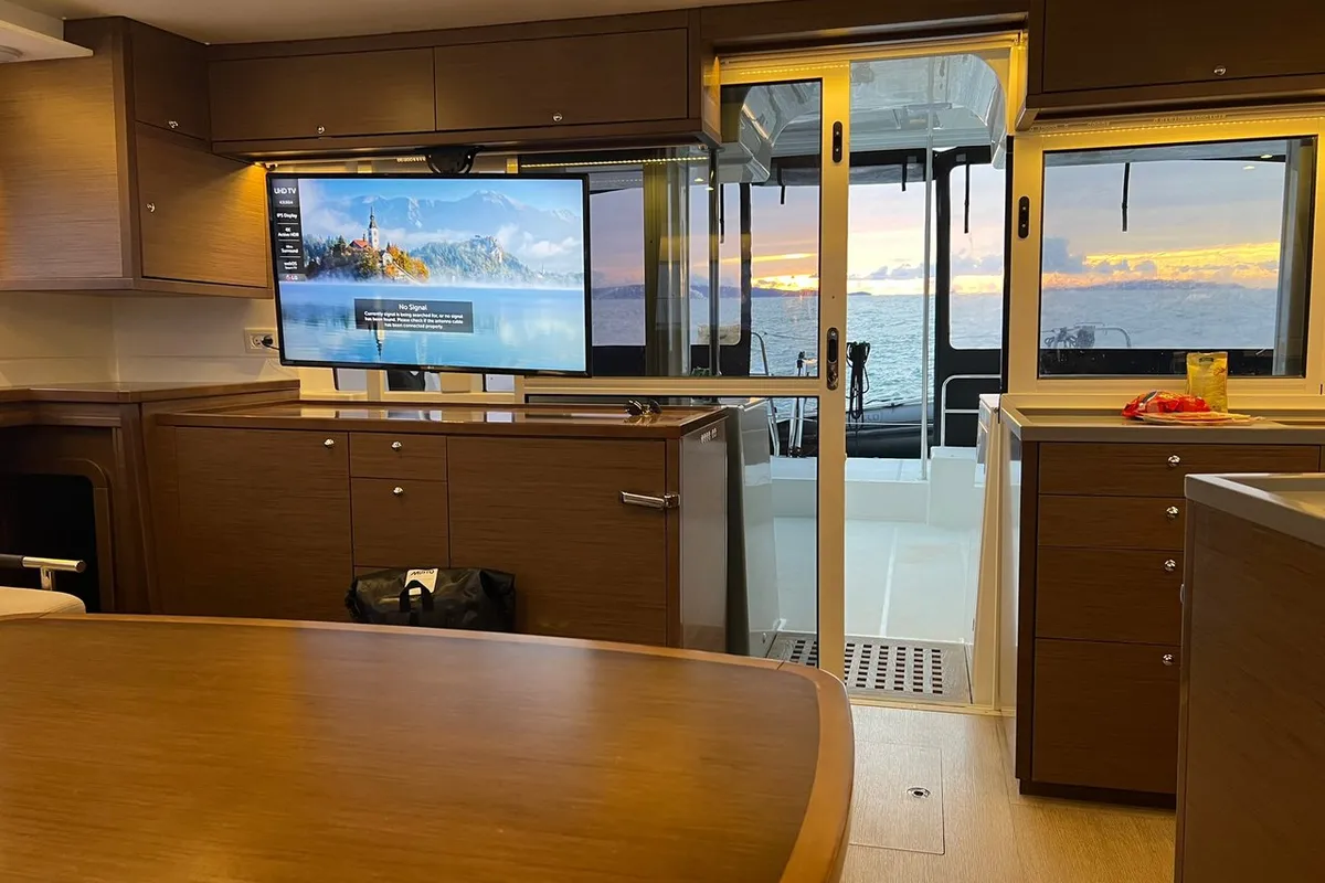 Salon of Zen, a Lagoon 450 F catamaran at Split, Croatia