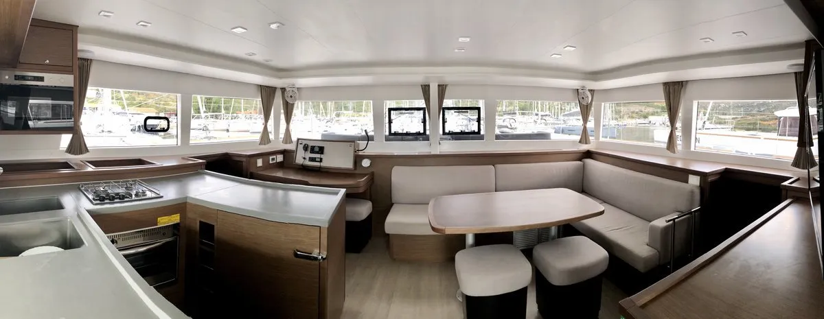 Salon of Zen, a Lagoon 450 F catamaran at Split, Croatia