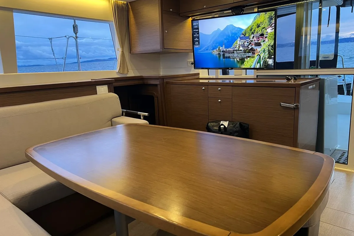 Salon of Zen, a Lagoon 450 F catamaran at Split, Croatia