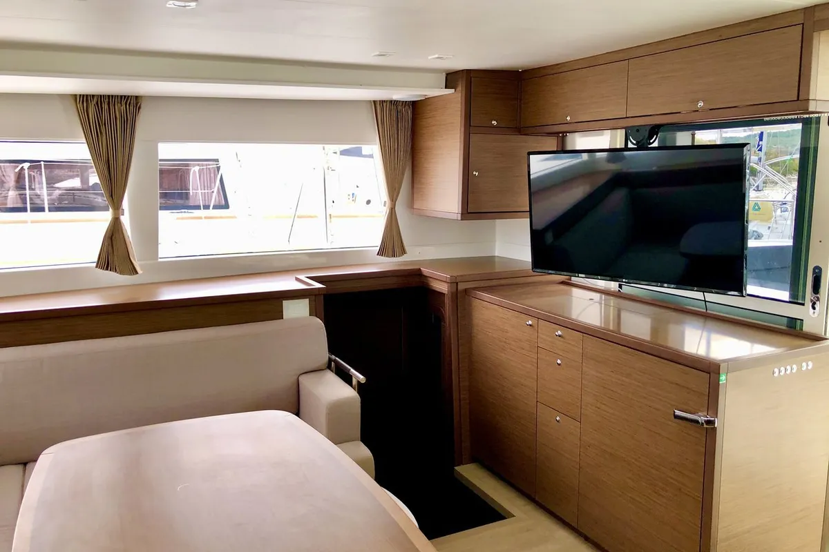 Salon of Zen, a Lagoon 450 F catamaran at Split, Croatia
