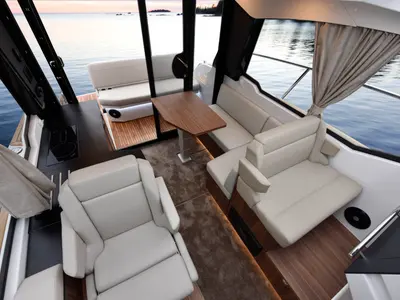 Deck of LAGANINI, a Grandezza 30 OC motorboat at Grad Trogir, Croatia