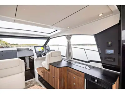 Salon of LAGANINI, a Grandezza 30 OC motorboat at Grad Trogir, Croatia