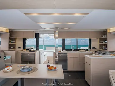Galley of Joansea, a Lagoon 46 catamaran at Trogir, Croatia