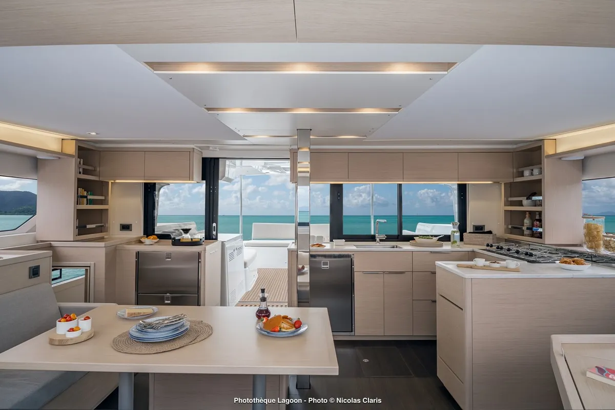 Galley of Joansea, a Lagoon 46 catamaran at Trogir, Croatia