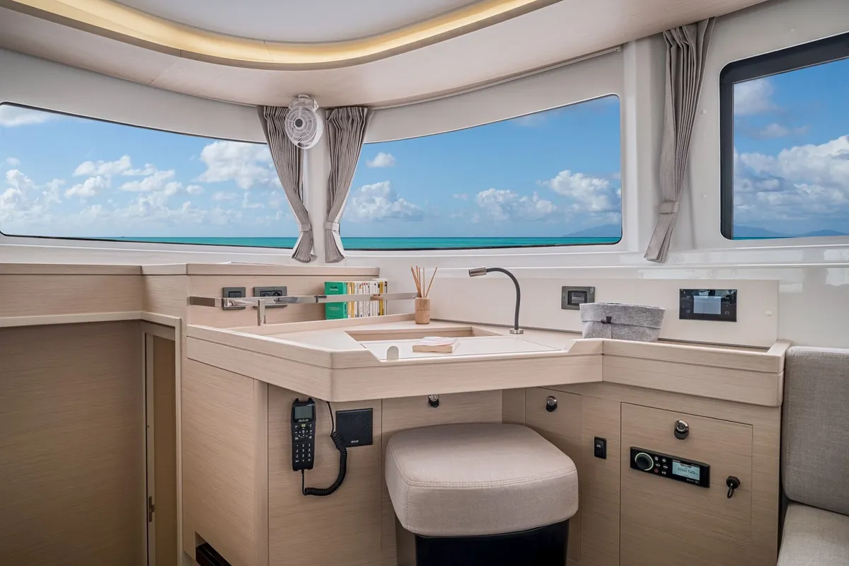 Salon of Joansea, a Lagoon 46 catamaran at Trogir, Croatia