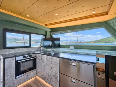 Galley of Gold, a Luna 49 catamaran at Split, Croatia