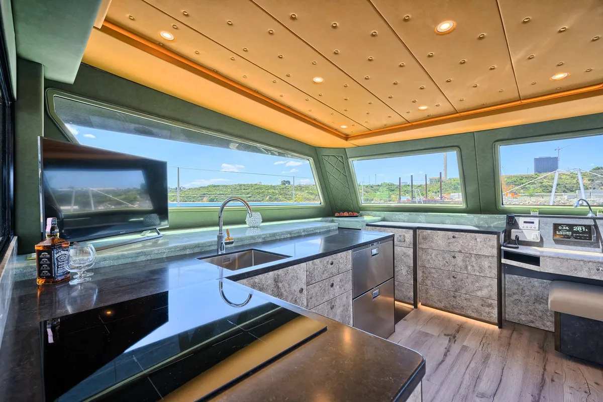 Galley of Gold, a Luna 49 catamaran at Split, Croatia