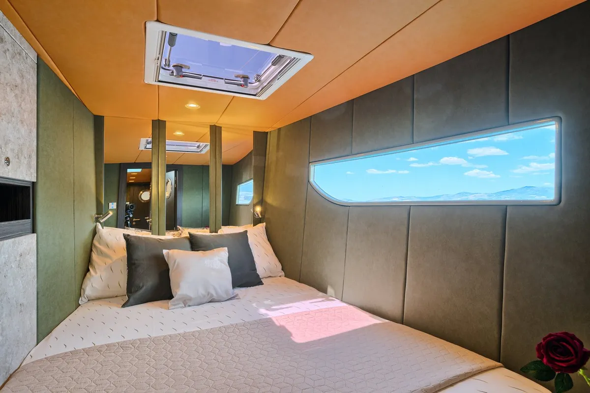 Cabin on Gold, a Luna 49 catamaran at Split, Croatia