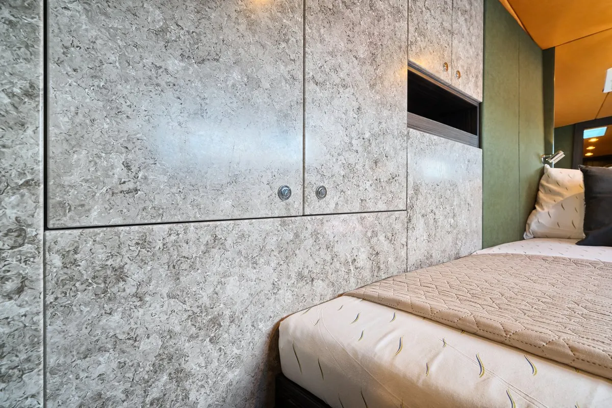 Cabin on Gold, a Luna 49 catamaran at Split, Croatia