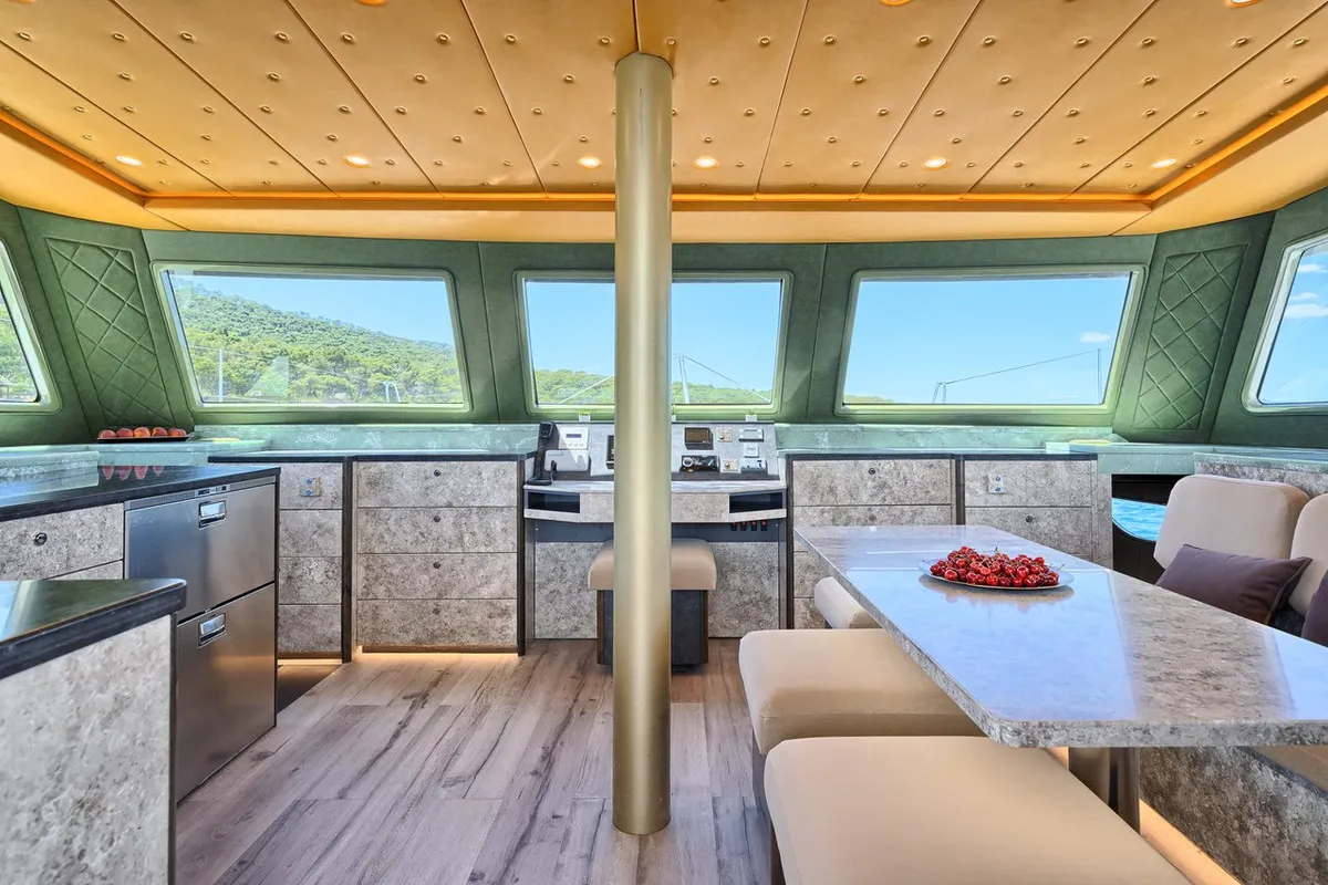 Salon of Gold, a Luna 49 catamaran at Split, Croatia
