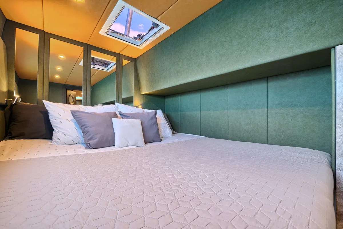 Cabin on Gold, a Luna 49 catamaran at Split, Croatia
