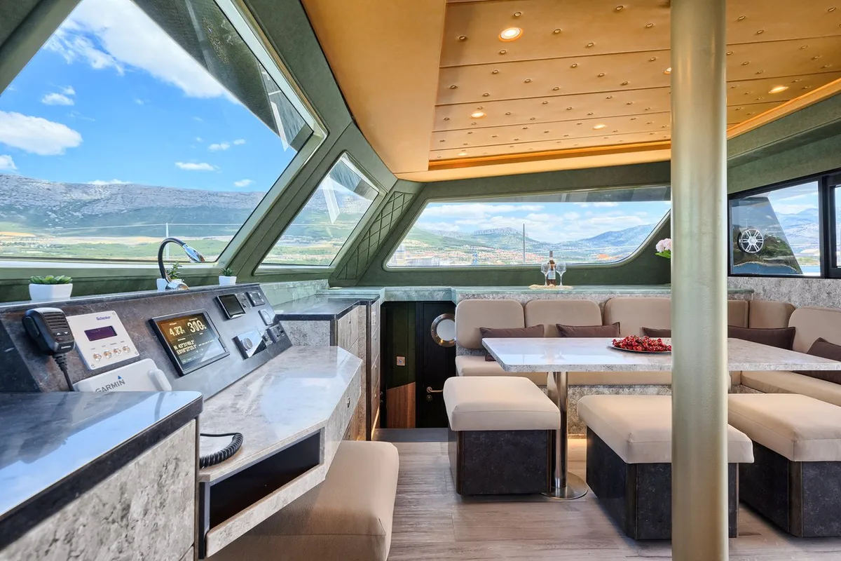 Salon of Gold, a Luna 49 catamaran at Split, Croatia