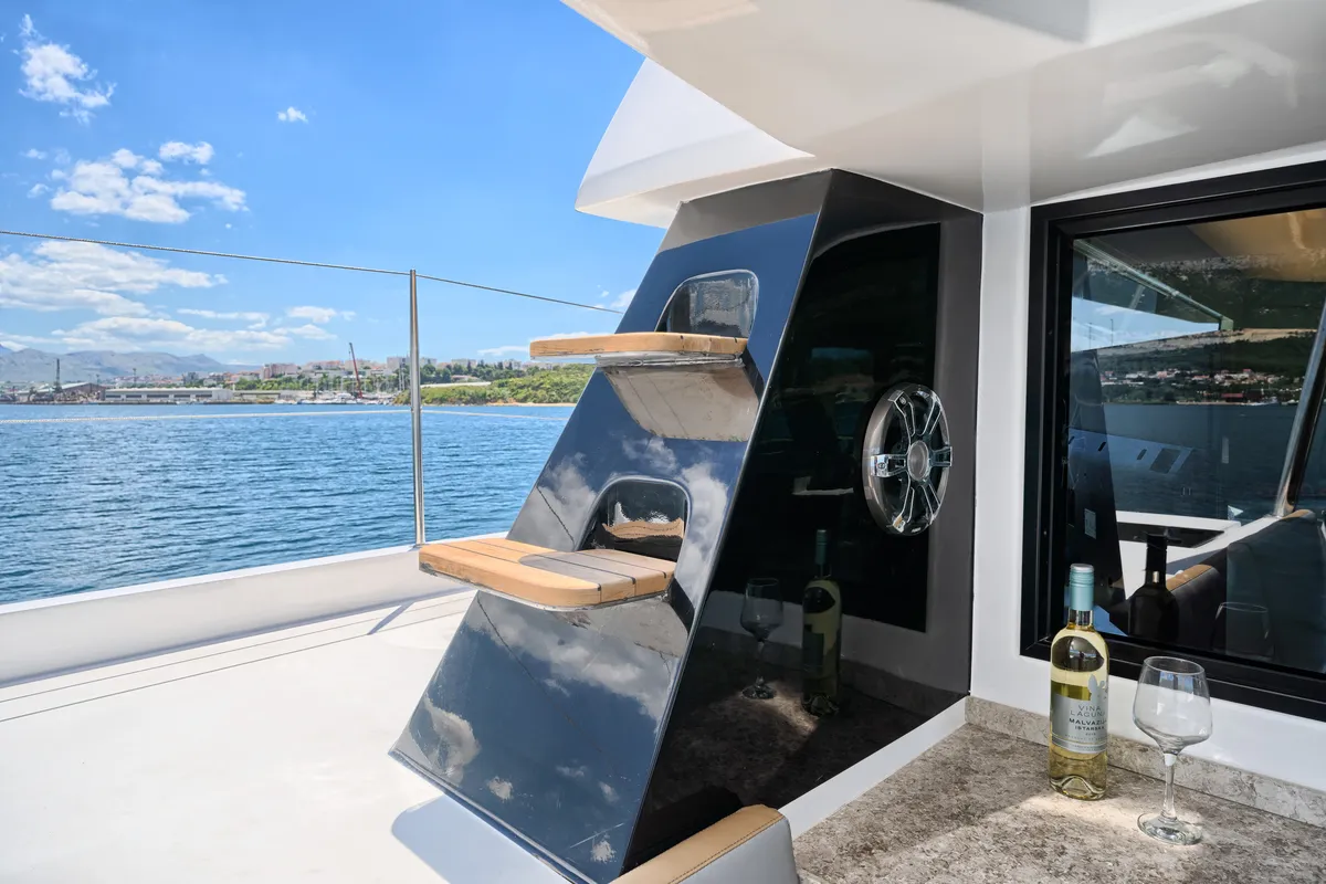 Gold, a Luna 49 catamaran at Split, Croatia