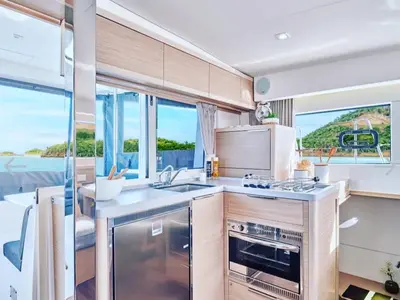 Galley of Nerea, a Lagoon 40 catamaran at Marsala, Italy