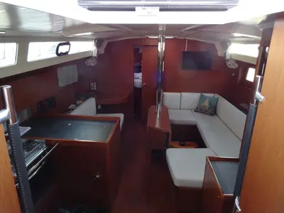 Salon of Ariadne, a Beneteau Oceanis 41.1 sailboat at Municipal Unit of Lefkada, Greece