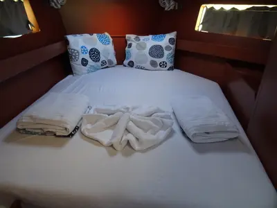 Cabin on Ariadne, a Beneteau Oceanis 41.1 sailboat at Municipal Unit of Lefkada, Greece
